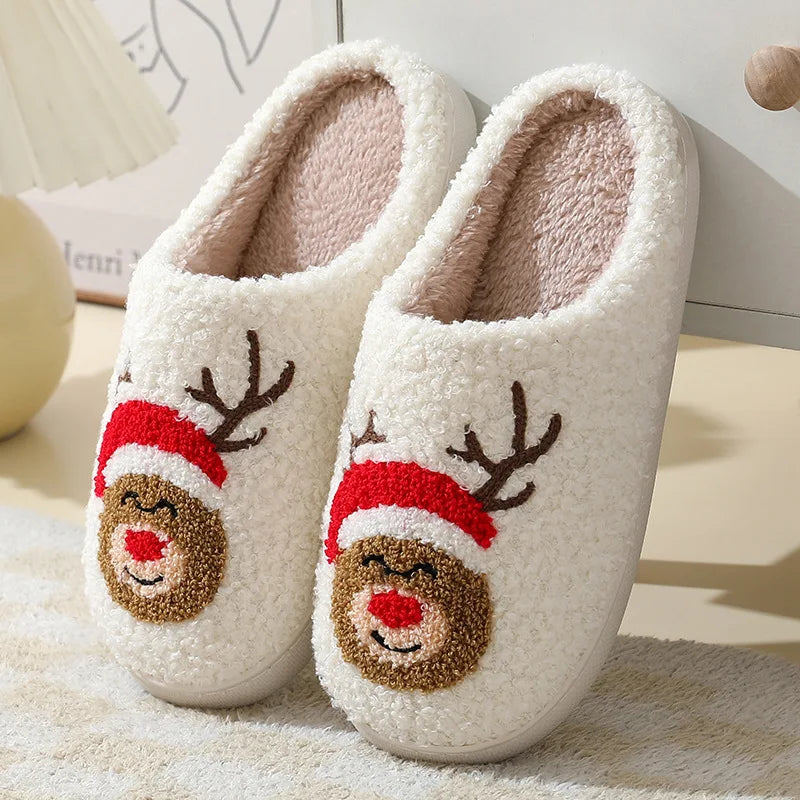 Custom Outdoor Cotton slippers Winter Warm Indoor slippers Valentine's Day Christmas Halloween Plush Slippers
