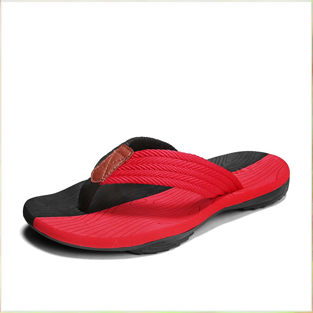 Men's Summer Open Toe Flip Flops, Soft Casual Beach Sandals for Outdoor Wear