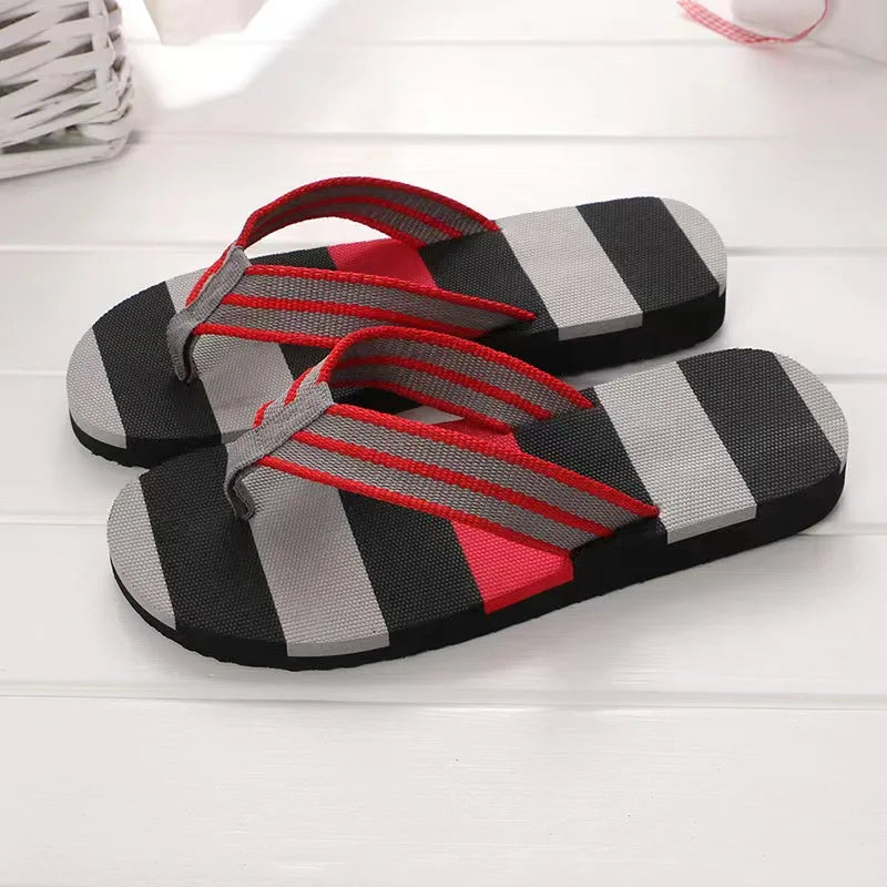 Men's Summer Flip Flops, Massage Granule Comfort Slippers, Casual Beach & Bathroom Shoes