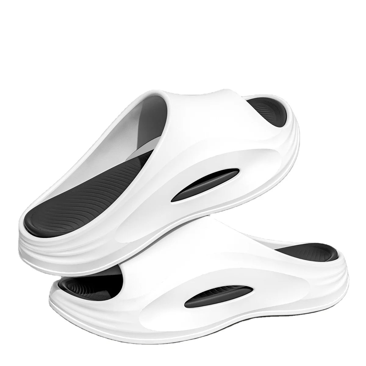 Summer Outdoor Casual Slippers, Lightweight Thick Sole Hotel Style Sports Slides