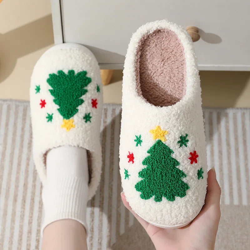 Custom Outdoor Cotton slippers Winter Warm Indoor slippers Valentine's Day Christmas Halloween Plush Slippers