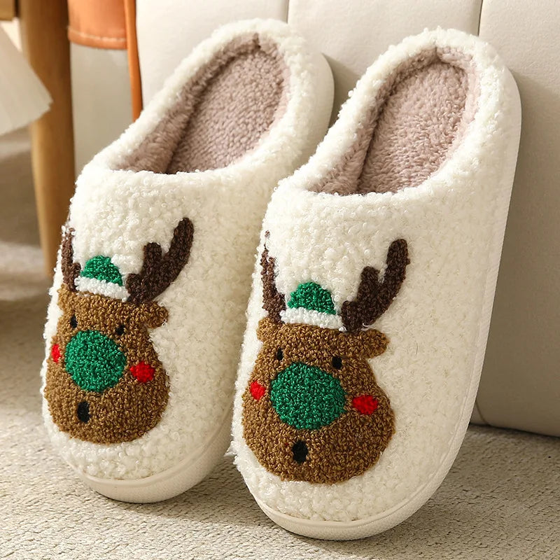 Custom Outdoor Cotton slippers Winter Warm Indoor slippers Valentine's Day Christmas Halloween Plush Slippers