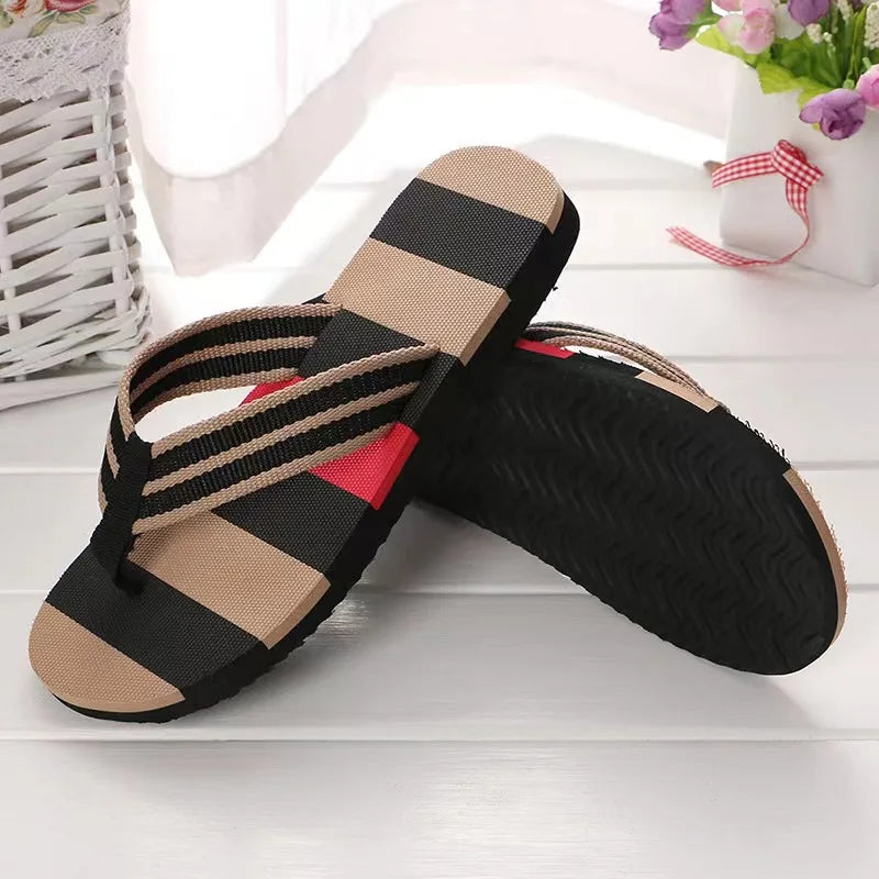 Men's Summer Flip Flops, Massage Granule Comfort Slippers, Casual Beach & Bathroom Shoes