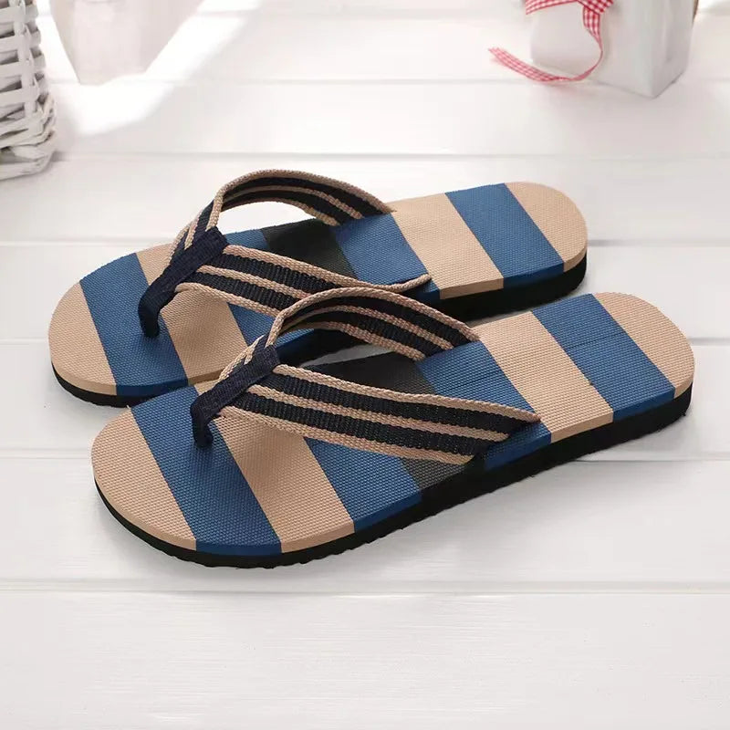 Men's Summer Flip Flops, Massage Granule Comfort Slippers, Casual Beach & Bathroom Shoes
