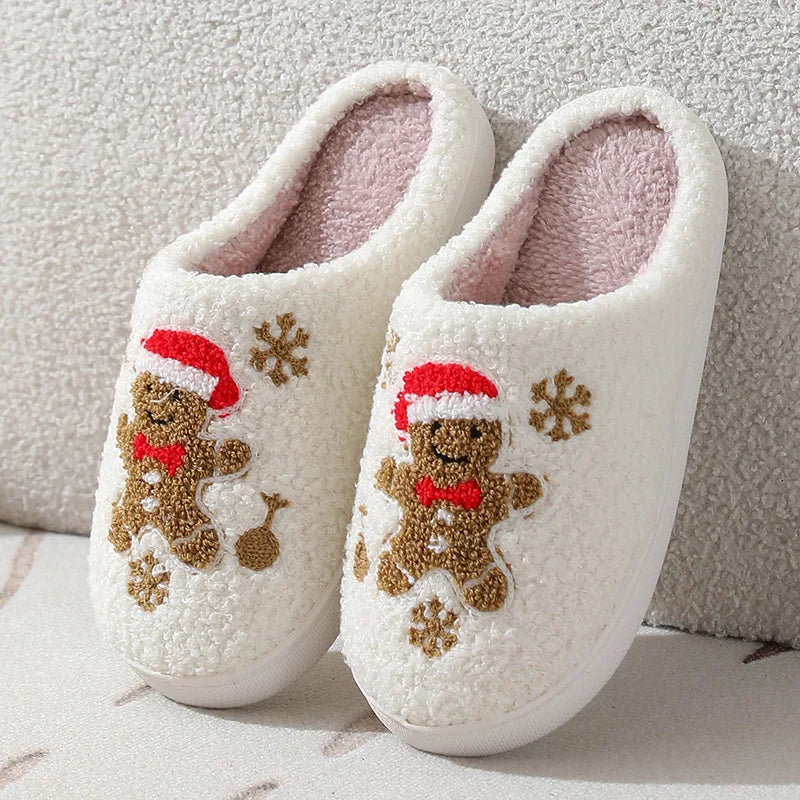 Custom Outdoor Cotton slippers Winter Warm Indoor slippers Valentine's Day Christmas Halloween Plush Slippers