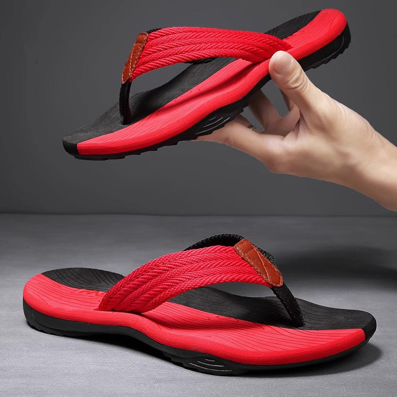 Men's Open Toe Flip Flops, Fashion Summer Soft Sandals for Outdoor Beach Use
